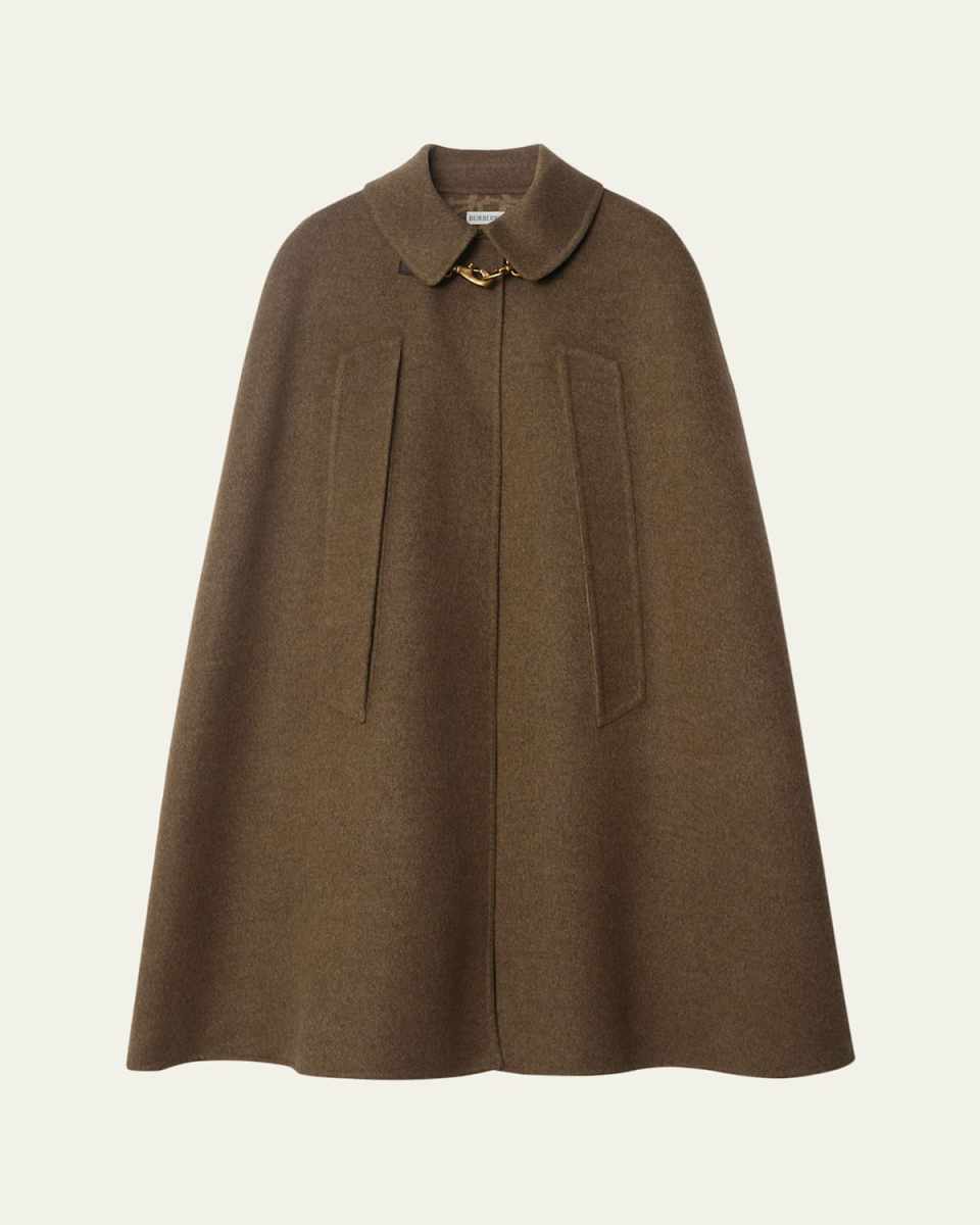 Clasp-Closure Wool-Cashmere Cap